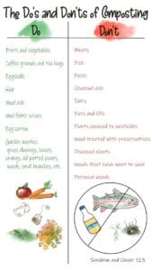 what can i compost and not compost chart