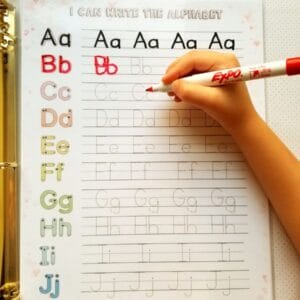 Preschool worksheet printable for letter tracing.