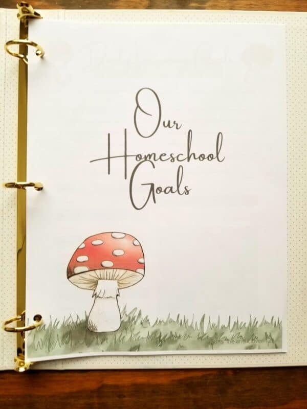 Our homeschool goals front cover