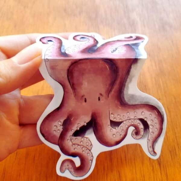 Magnetic bookmark in octopus design.